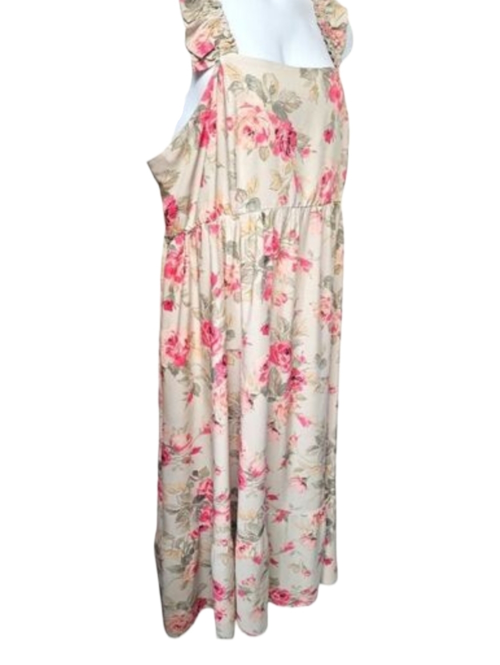 Torrid 3X Floral Maxi Dress Smocked Tiered Boho Pockets Challis NWT - Picture 4 of 15
